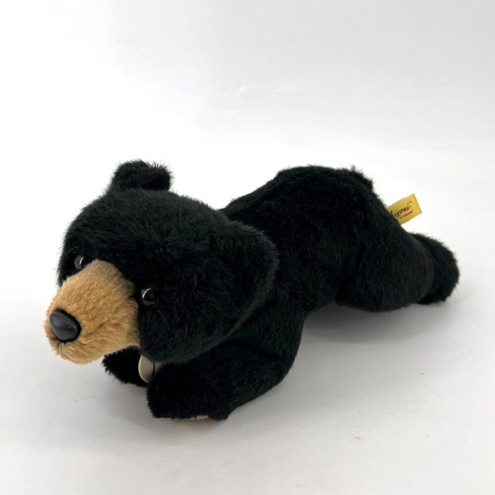 Aurora Miyoni Black Bear Stuffed Animal Plush 12"